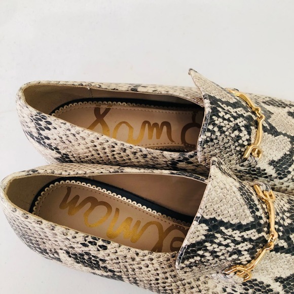 Sam Edelman Jamille Loafer Snakeskin Block Heel Women's Size 7 - Picture 10 of 11